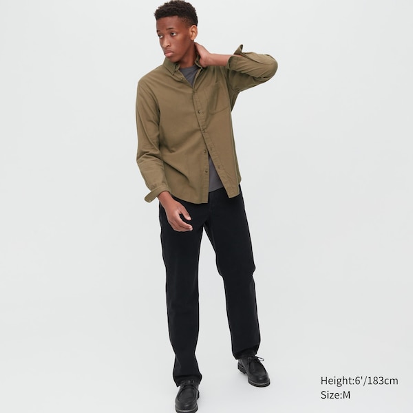 Uniqlo Flannel Long-Sleeve Miesten Paidat Ruskea | 9045-CXOGB