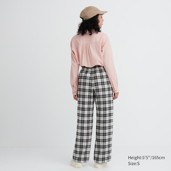 Uniqlo Flannel Naisten Housut Valkoinen | 4387-BDAOZ