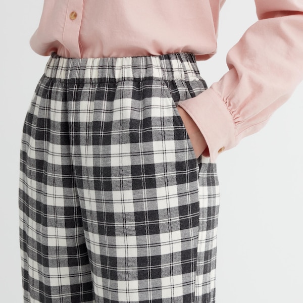 Uniqlo Flannel Naisten Housut Valkoinen | 4387-BDAOZ