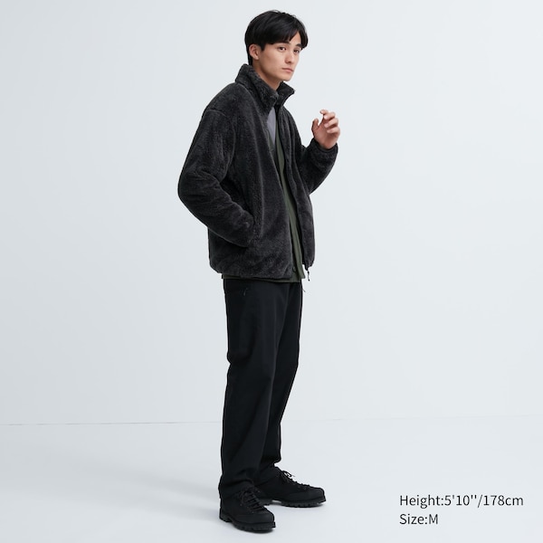 Uniqlo Fluffy Yarn Fleece Full-Zip Miesten jackets Tummanharmaat | MFOKTH-842