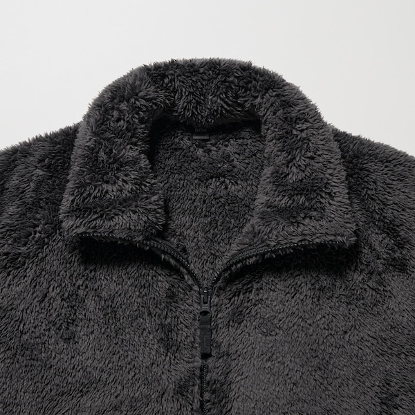 Uniqlo Fluffy Yarn Fleece Full-Zip Miesten jackets Tummanharmaat | MFOKTH-842