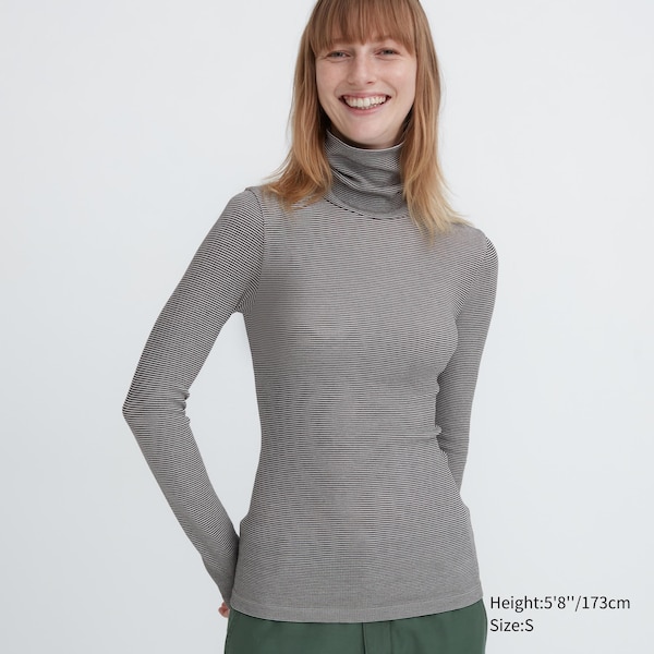 Uniqlo HEATTECH Extra Warm Seamless Turtleneck Naisten T Paidat Harmaat | 7869-RUGTE