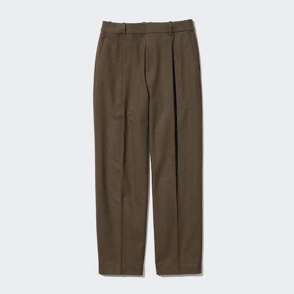 Uniqlo HEATTECH Pleated Tapered Naisten Housut Oliivinvihreä | 3896-PALXG