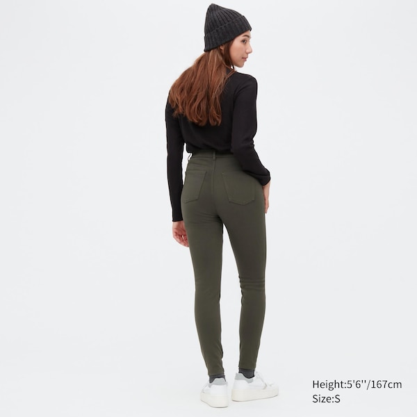 Uniqlo HEATTECH Ultra Stretch High-Rise Leggings Naisten Housut Oliivinvihreä | 6275-DJLRC