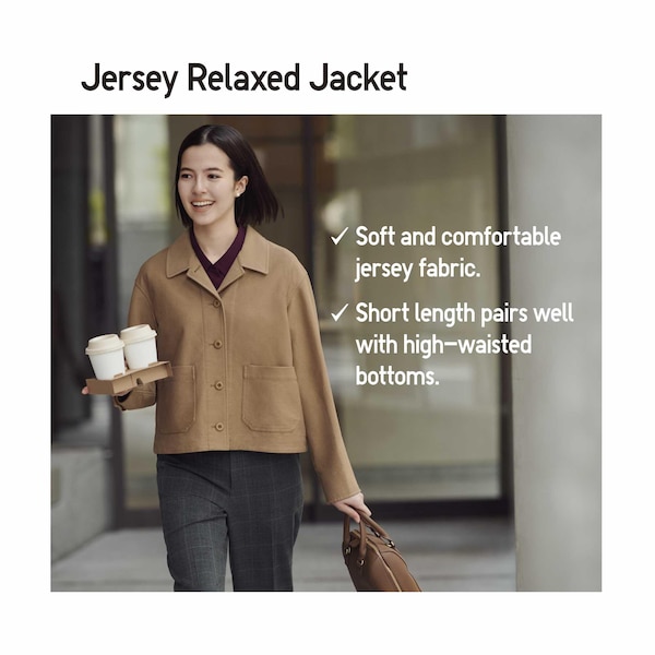 Uniqlo Jersey Relaxed Naisten jackets Oliivinvihreä | 7234-TYAKJ