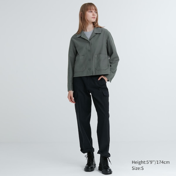 Uniqlo Jersey Relaxed Naisten jackets Oliivinvihreä | 7234-TYAKJ