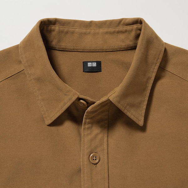 Uniqlo Jersey Utility Long-Sleeve Miesten Päällyspaita Ruskea | 2768-YIFNG