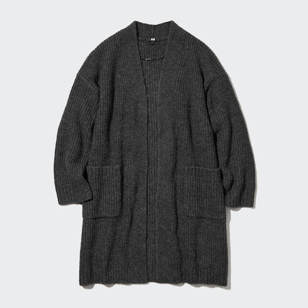 Uniqlo Knitted Long Naisten Takit Tummanharmaat | 1592-EDWZI