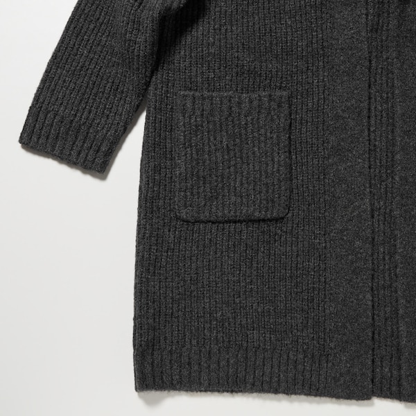 Uniqlo Knitted Long Naisten Takit Tummanharmaat | 1592-EDWZI