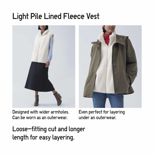 Uniqlo Light Pile-Lined Fleece Naisten Liivi Ruskea | 7952-MVOLN