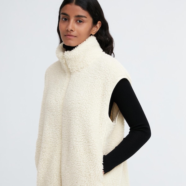 Uniqlo Light Pile-Lined Fleece Naisten Liivi Valkoinen | 4072-KWSRV