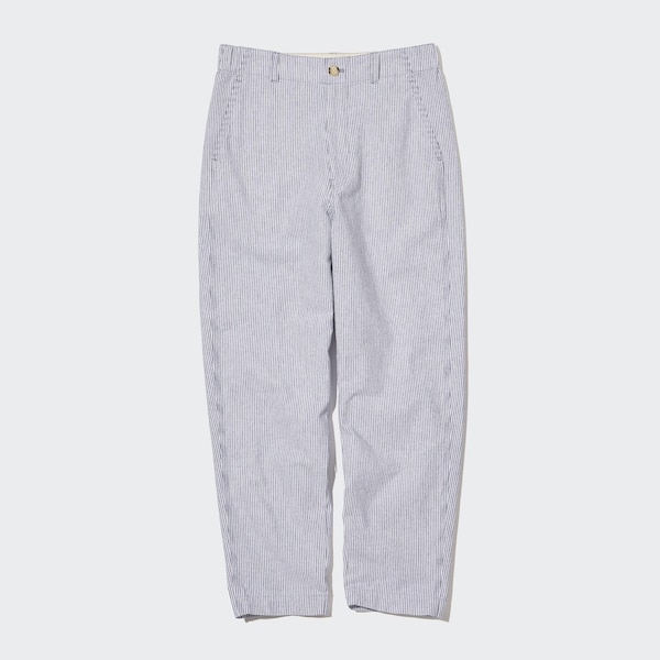 Uniqlo Linen Cotton Tapered Naisten Housut Sininen | 1854-BDAYG