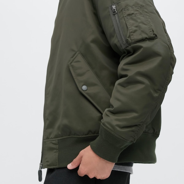 Uniqlo MA-1 Blouson Miesten jackets Oliivinvihreä | 0659-ULMBG