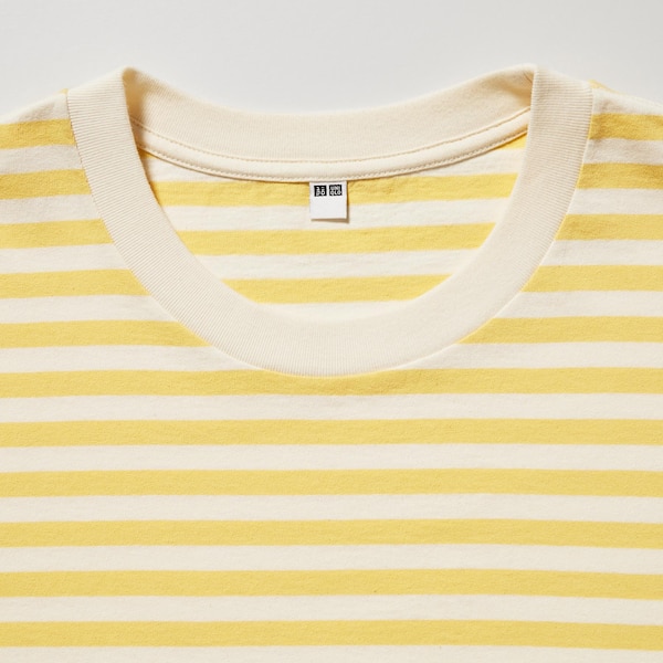 Uniqlo Oversized Striped Half-Sleeve Miesten T Paidat Keltainen | 7504-INPHL