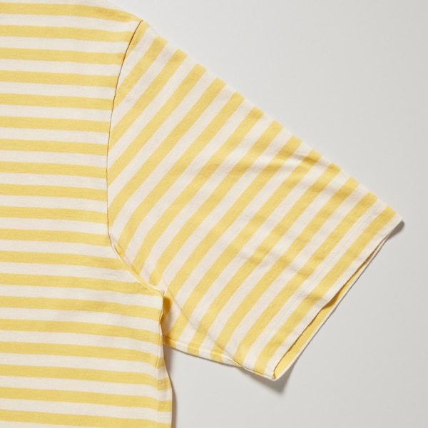 Uniqlo Oversized Striped Half-Sleeve Miesten T Paidat Keltainen | 7504-INPHL