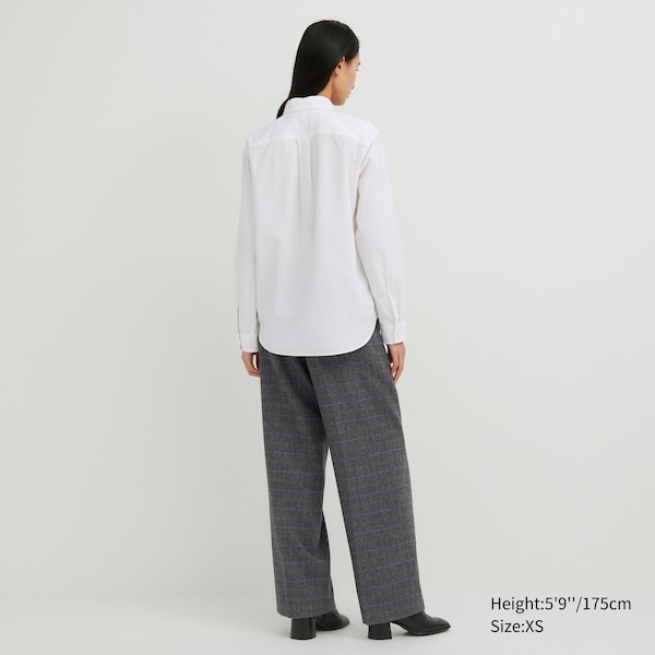 Uniqlo Oxford Long-Sleeve Naisten Paidat Valkoinen | 5318-BRSQA