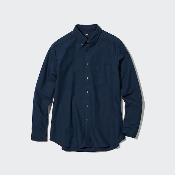 Uniqlo Oxford Slim-Fit Long-Sleeve Miesten Paidat Laivastonsininen | 0328-SLMQP