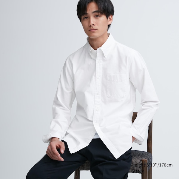 Uniqlo Oxford Slim-Fit Long-Sleeve Miesten Paidat Valkoinen | 7385-ASCXR