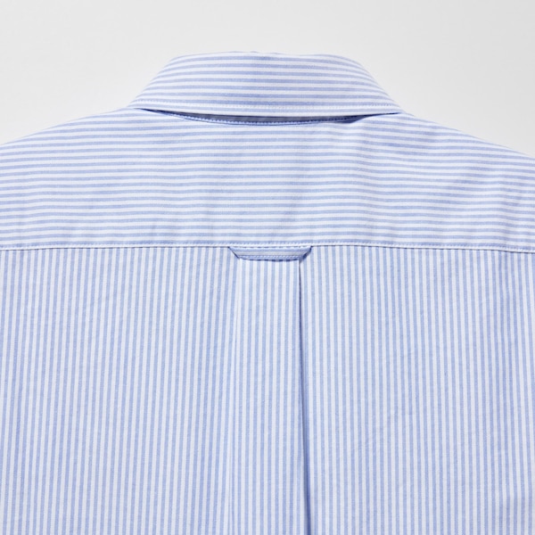 Uniqlo Oxford Striped Slim-Fit Long-Sleeve Miesten Paidat Sininen | 8304-PSQFV