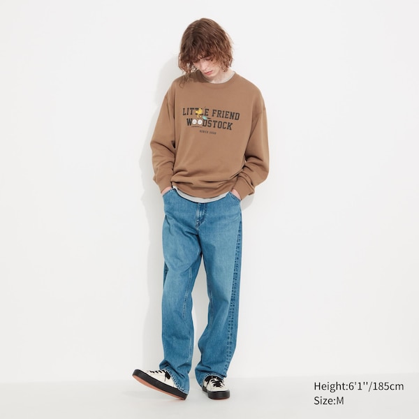 Uniqlo PEANUTS Charlie Brown's Baseball Team Long-Sleeve Miesten Puserot Ruskea | 3984-FHTAM