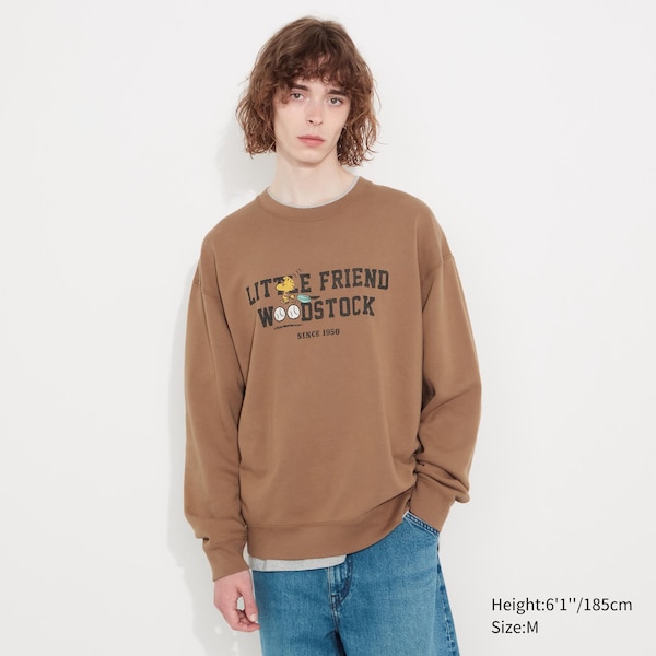 Uniqlo PEANUTS Charlie Brown's Baseball Team Long-Sleeve Miesten Puserot Ruskea | 3984-FHTAM