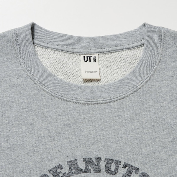 Uniqlo PEANUTS Charlie Brown's Baseball Team Long-Sleeve Miesten Puserot Harmaat | 7489-KUSPN