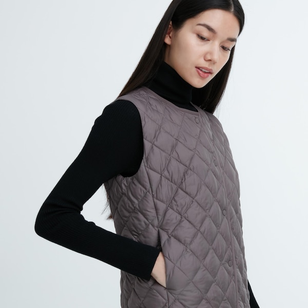 Uniqlo PUFFTECH Quilted Naisten Liivi Harmaat | 0756-POUXR