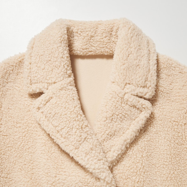 Uniqlo Pile-Lined Fleece Tailored Naisten Takit Beige | 4183-HVCPJ