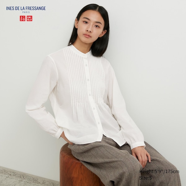 Uniqlo Pintuck Long Sleeve Naisten Paidat Valkoinen | 0537-PMGXB