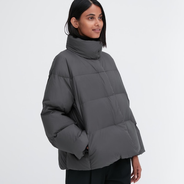 Uniqlo Powder Soft Down Naisten jackets Tummanharmaat | 3687-FMTQC