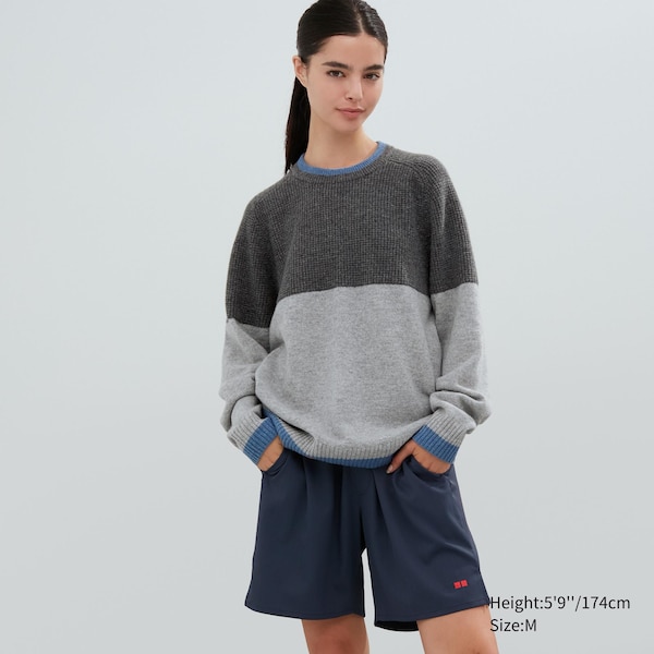 Uniqlo Premium Lambswool Crew Neck Long-Sleeve Naisten Neulepuserot Tummanharmaat | 0869-NVFOL