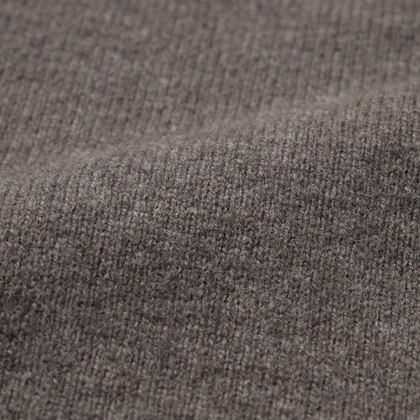 Uniqlo Premium Lambswool Crew Neck Long-Sleeve Miesten Neulepuserot Ruskea | 9872-MKVEW