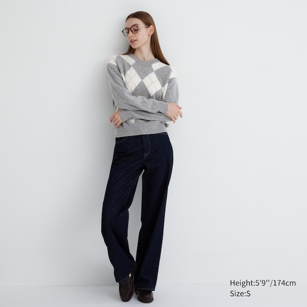 Uniqlo Premium Lambswool Long-Sleeve Crew Neck Naisten Neulepuserot Vaaleanharmaat | 1695-OQEBD