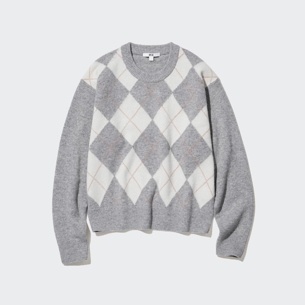 Uniqlo Premium Lambswool Long-Sleeve Crew Neck Naisten Neulepuserot Vaaleanharmaat | 1695-OQEBD