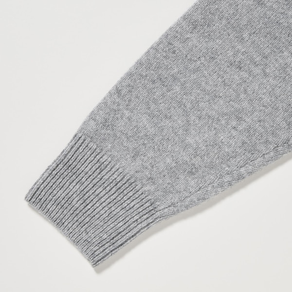 Uniqlo Premium Lambswool Long-Sleeve Crew Neck Naisten Neulepuserot Vaaleanharmaat | 1695-OQEBD