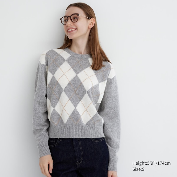 Uniqlo Premium Lambswool Long-Sleeve Crew Neck Naisten Neulepuserot Vaaleanharmaat | 1695-OQEBD