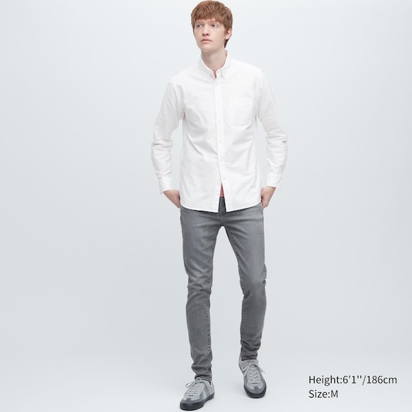 Uniqlo Premium Linen Long-Sleeve Miesten Paidat Valkoinen | 4562-WYFSE