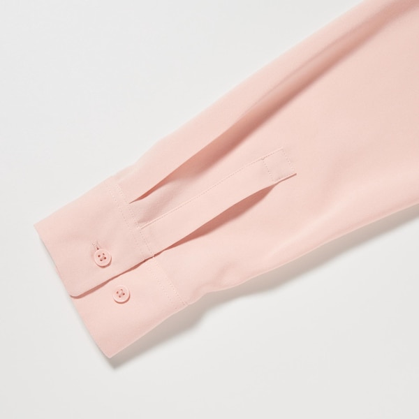 Uniqlo Rayon Long-Sleeve Naisten Paidat Pinkki | 3596-TOSQR