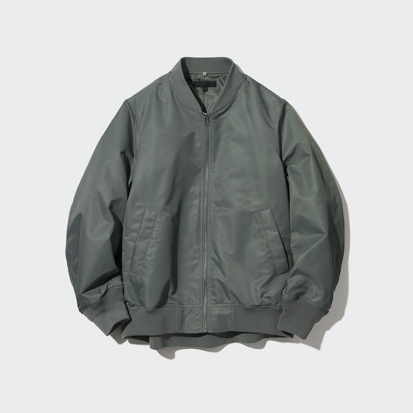 Uniqlo Ribbed Blouson Naisten jackets Oliivinvihreä | 6734-FALUD