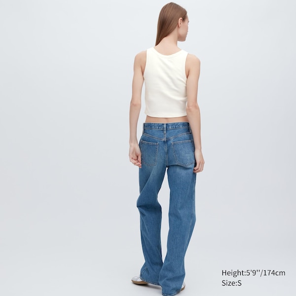 Uniqlo Ribbed Cropped Sleeveless Bra Naisten Topit Valkoinen | 3540-AHEGW