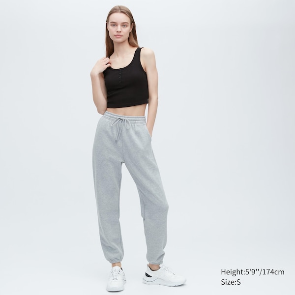 Uniqlo Ribbed Henley Neck Cropped Tank Naisten Topit Mustat | 2136-FJKXE