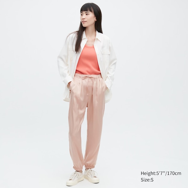 Uniqlo Satin Drape Naisten Juoksuvaatteet Pinkki | 5623-ALBGE