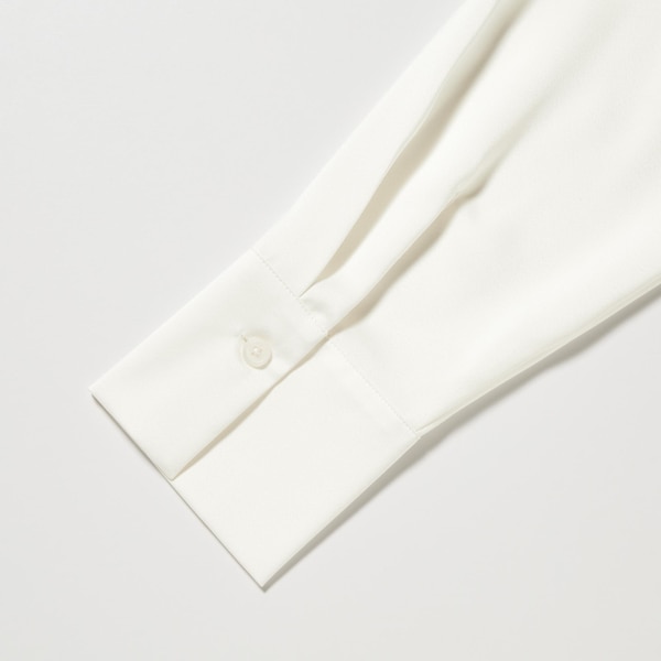 Uniqlo Satin Long-Sleeve Naisten Paidat Valkoinen | 3561-BMQAX