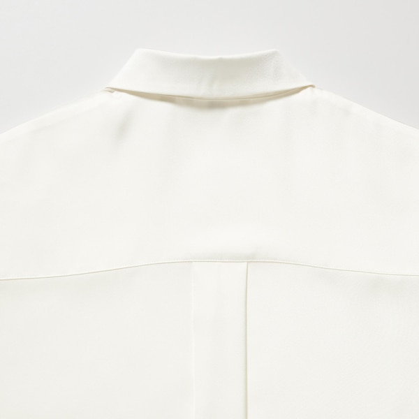 Uniqlo Satin Long-Sleeve Naisten Paidat Valkoinen | 3561-BMQAX