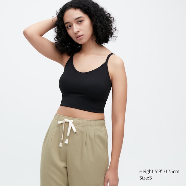 Uniqlo Seamless Half Camisole Naisten Rintaliivit Mustat | 0829-MZVGS