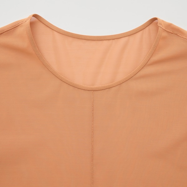 Uniqlo Sheer Crew Neck Long-Sleeve Naisten T Paidat Ruskea | 1375-GZDBO