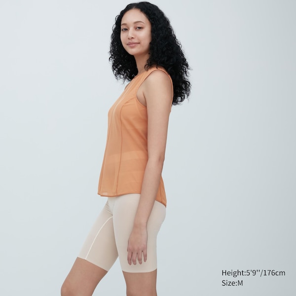 Uniqlo Sheer Sleeveless Naisten Topit Ruskea | 5980-LYPKA