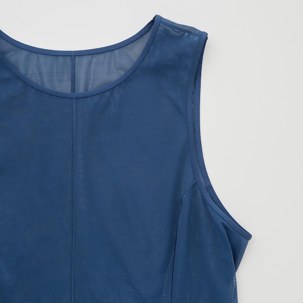 Uniqlo Sheer Sleeveless Naisten Topit Sininen | 5294-IXHPA