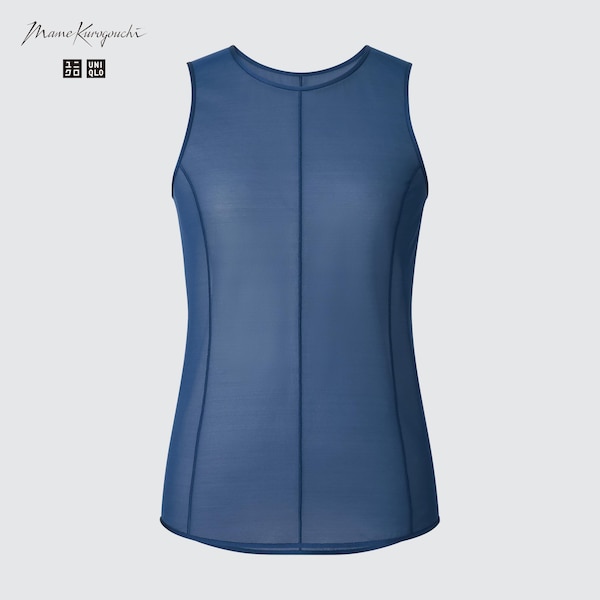 Uniqlo Sheer Sleeveless Naisten Topit Sininen | 5294-IXHPA