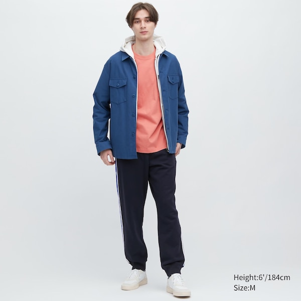 Uniqlo Side-Stripe Miesten Collegehousut Laivastonsininen | 5012-ITNEA